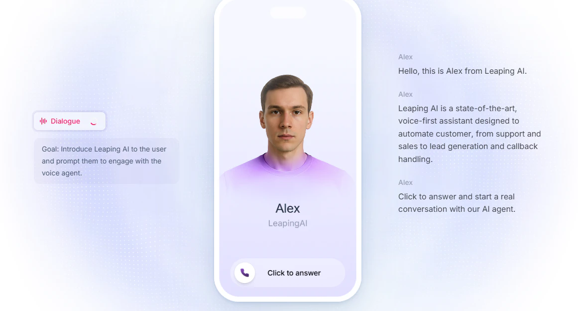 screenshot of Leaping AI
